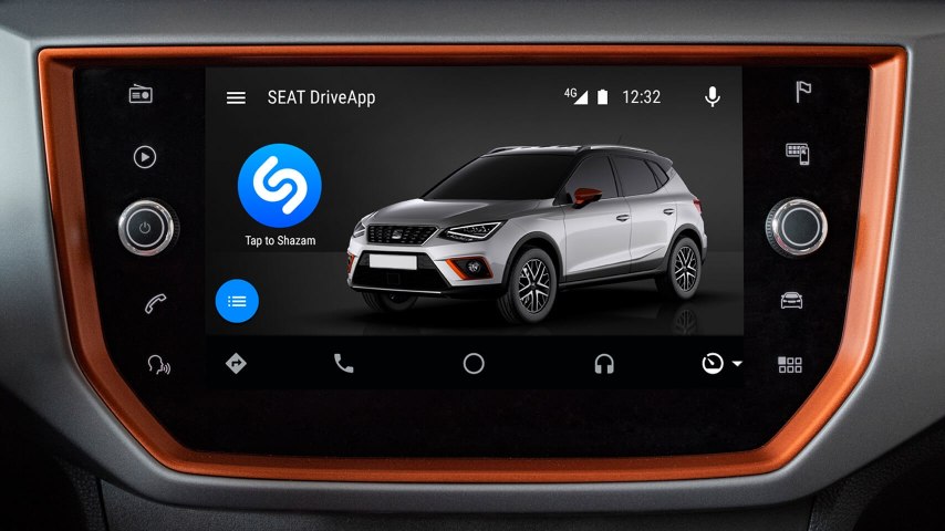 Full screen with Shazam and SEAT DriveApp - Shazam for cars is here - Connected car experience 