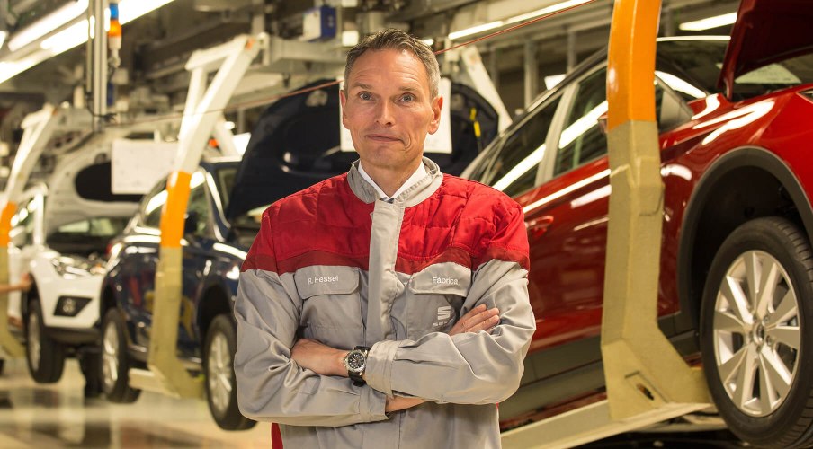 New Director of SEAT Martorell factory Dr. Fessel at factory