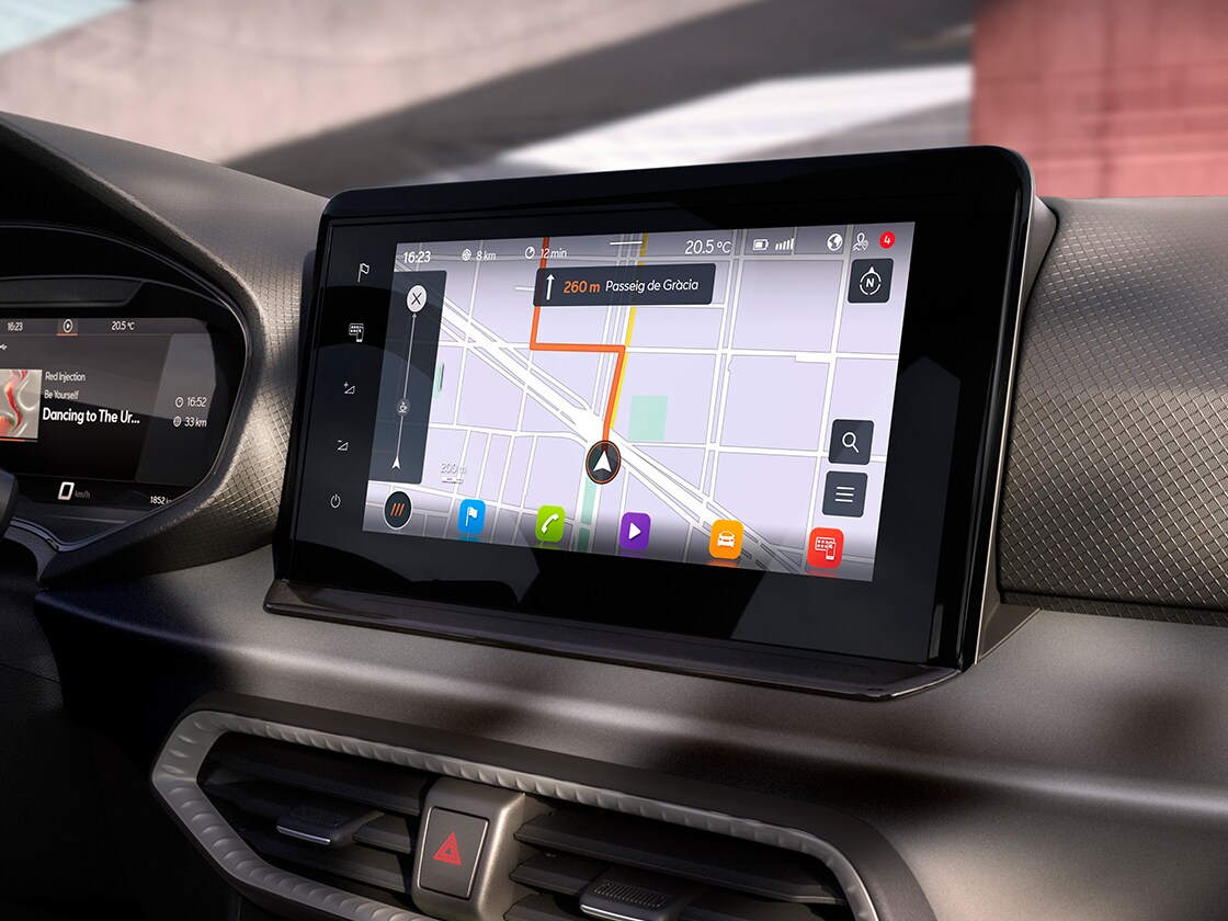 Vue de l'écran tactile Seat Ibiza 