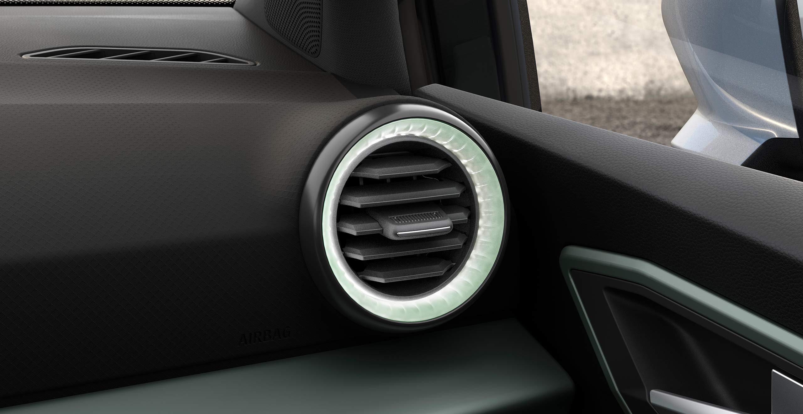 SEAT Arona air vents with LED light.