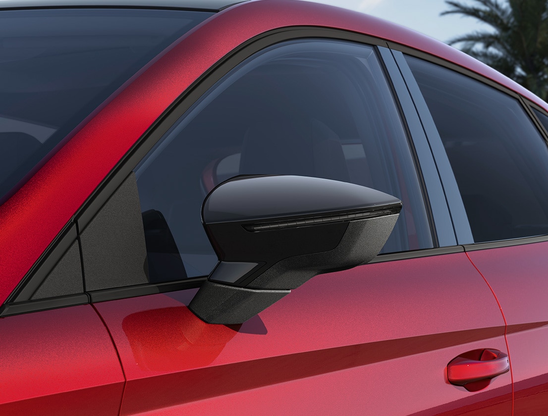 seat ibiza desire red exterior mirror glossy black